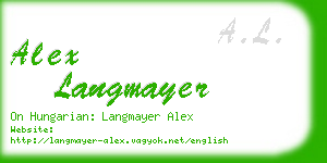 alex langmayer business card